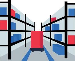 Warehouse inventory icon in flat style vector