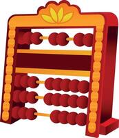 A flat illustration of counting beads frame vector
