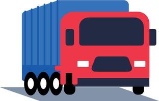 A flat style icon of delivery truck vector