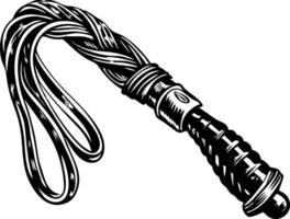Vintage style illustration of a whip vector