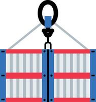 A flat style icon of shipment container vector