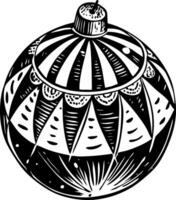 A sketchy style illustration of a circus ball vector