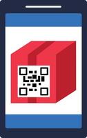 A flat style icon of qr code scanner vector