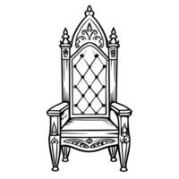 Intricate gothic throne design with ornate detailing and luxurious vector