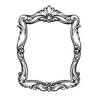 Ornate vintage frame design with intricate floral patterns vector