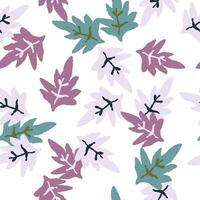 Colorful autumn leaves pattern with oak and maple shapes nature inspired design for textiles and backgrounds vector