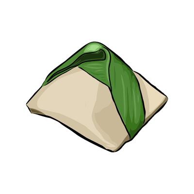 rice wrapped in banana leaves and typical Indonesian food paper