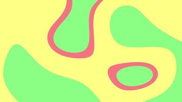 Abstract green and pink shapes on yellow background. Suitable for graphic design, backgrounds, wallpapers, print materials, and artistic projects. video