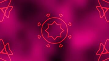 Pink abstract design with a red star in the center. video
