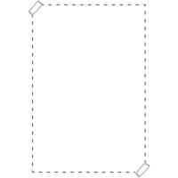 dashline frame paper template printable vector
