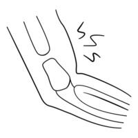 osteoarthritis outline drawing vector