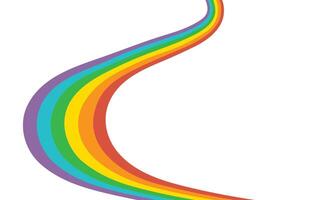 rainbow colorful curve side frame vector