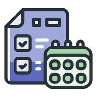 A calendar and a checklist icon vector