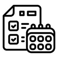 A calendar and a check list icon vector