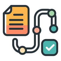 A document with a check mark and a paper vector