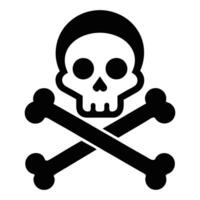 a skull and crossbones icon on a white background vector