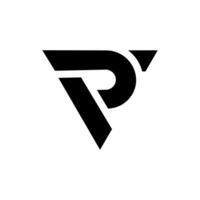 Letter PV or VP Triangle Typography Logo Design for Modern Branding vector