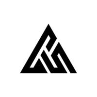 Letter CS Triangle Typography Logo Design for Modern Business Branding vector