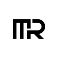Modern Letter MR Typography Logo Design for Professional Branding vector