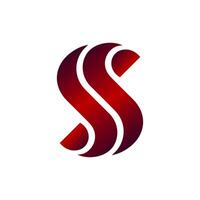 Modern S Letter Logo Design With Gradient Red Abstract Icon for Branding vector