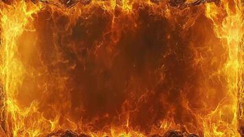 Fiery animation background. Glowing flames in motion. video