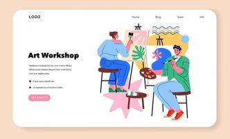 Workshops. Flat Illustration vector