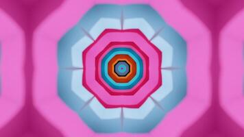 Dazzling Abstract Motion Background with Rotating Symmetric Forms video