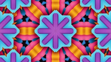 Colorful Mandala Animation with Seamless Symmetric Patterns and Motion video