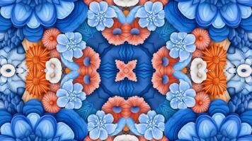 Colorful Abstract Animation with Seamless Symmetric Forms video