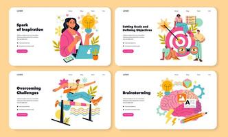 Workflow. Flat Illustration vector
