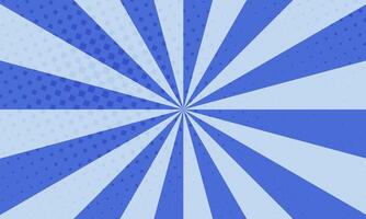 Retro banner with sun rays in blue color vector
