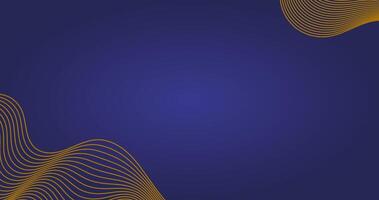 Abstract background with wavy lines in blue and yellow colors illustration. vector