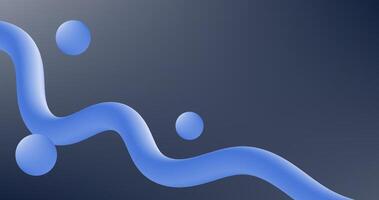Abstract blue background with waves and bubbles illustration for your design vector