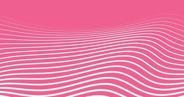 Abstract background with wavy lines in pink colors illustration. vector