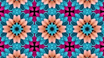 Rotating Mandala Pattern with Colorful Symmetric Motion video