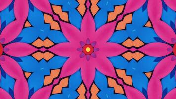 Vibrant Kaleidoscope Background with Endless Rotating Fractal Designs video
