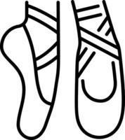 Ballet shoes icon in line style vector