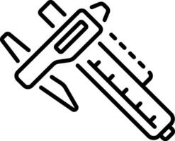 Caliper tool icon in line style vector