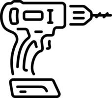 Trendy Drill press machine icon in line style vector