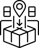 Delivery location line style icon vector