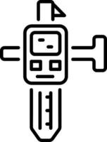 Line style icon depicting calibration tool vector