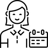 A line style icon of an event manager vector