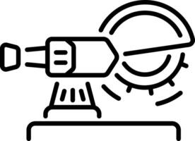 A line style icon depicting a grinding machine vector