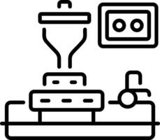 Linear icon of an extrusion machine vector