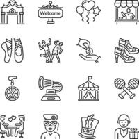 Party Event Linear Icon Collection vector
