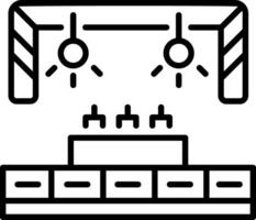 Linear icon of an event stage vector