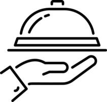 A line style icon of food service vector