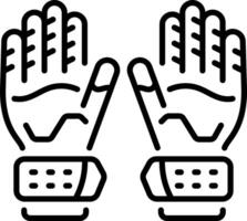 Worker gloves icon in line style vector