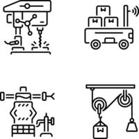 Bundle of Industrial Technology Linear Icons vector