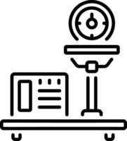 Weight machine icon in line style vector